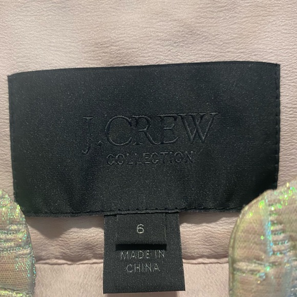 EUC J Crew Collection Iridescent Top Lined SZ 6 Floral Pattern Jenna Lyons Era - Picture 3 of 8